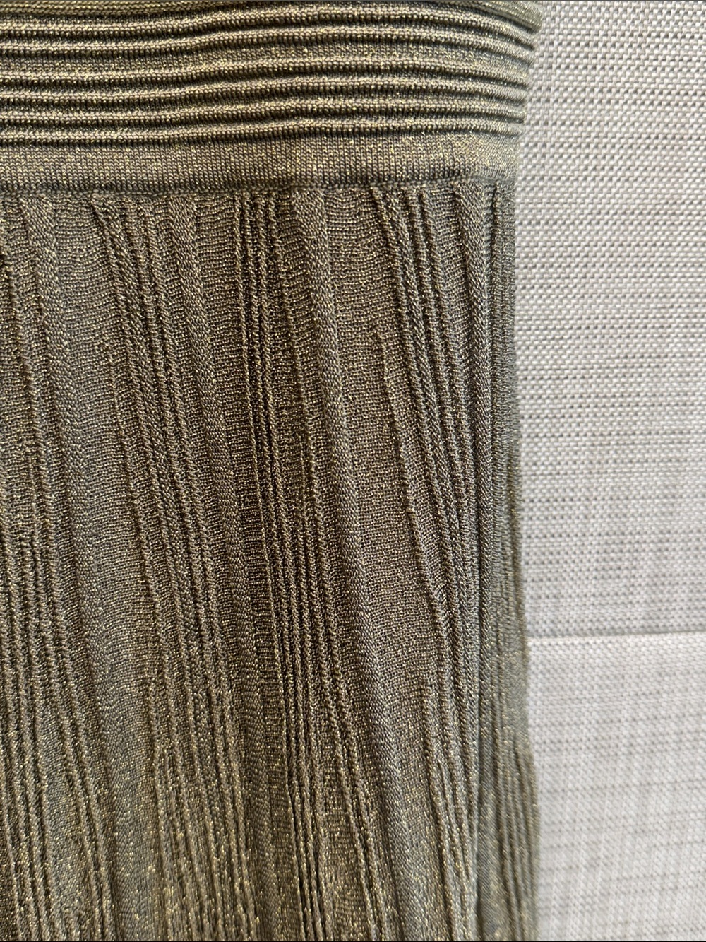 Zimmermann Wanderlust Metallic Maxi Dress, Metallic Olive Ribbed Knit Maxi Dress - Picture 7 of 11